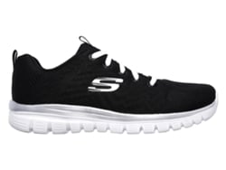 Zapatillas Skechers Graceful-Get Connected Negro/Blanco