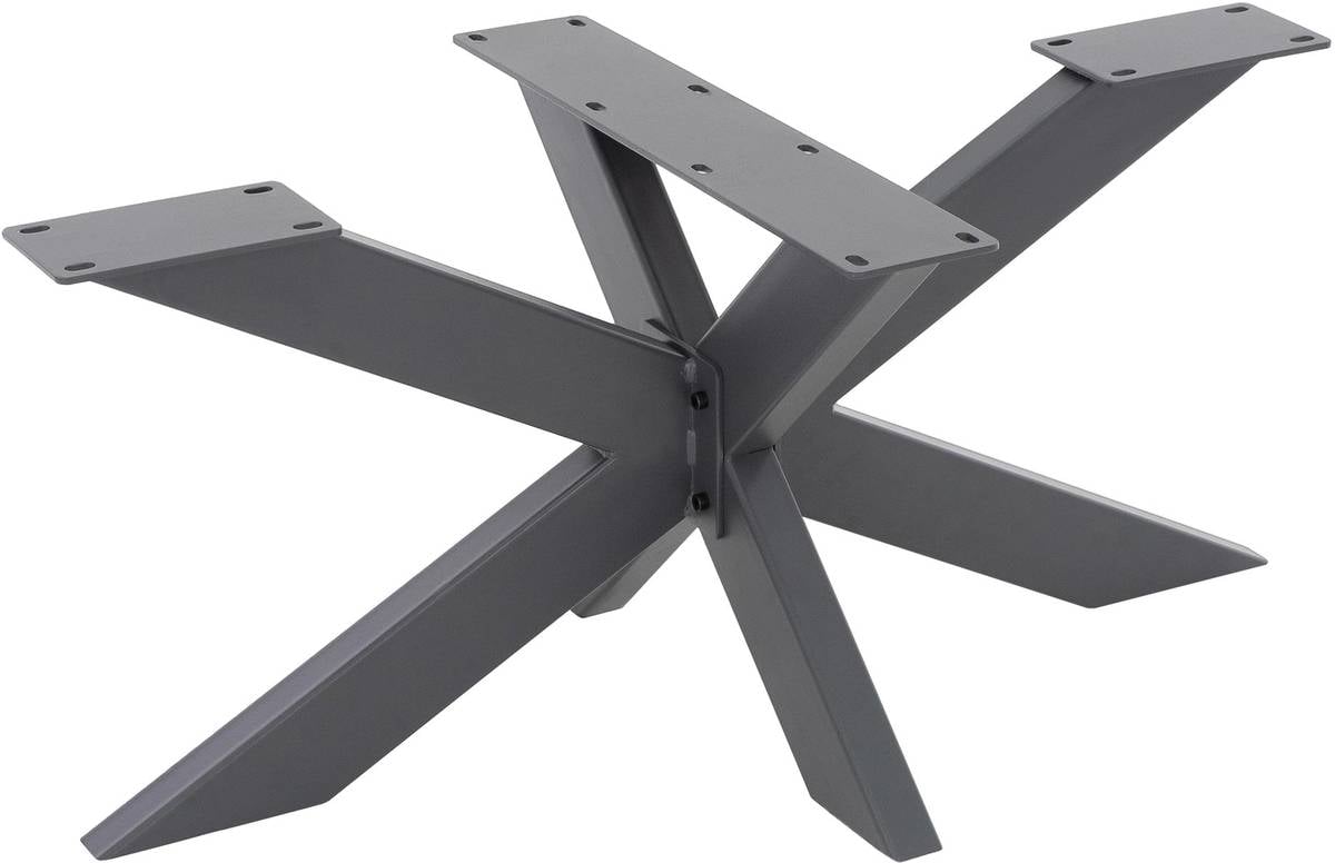 Patas de Mesa ML-DESIGN X-Design de Metal (Antracita - 98x58x43 cm)