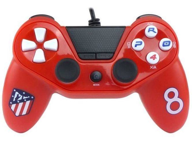 Atletico Madrid Rojo pro4 cable para ps4 ps3 y pc mando multiplataforma 3760192210096 controller consola slim accesorios