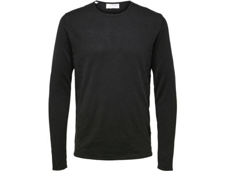 Camiseta SELECTED Punto Hombre (XL - Negro)