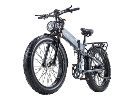 Bicicleta eléctrica BURCHDA r5 pro con neumático gordo 20 4.0 autonomía 60 kilómetros, con sistema de batería 48v 17.5ah 1000w motor - gris