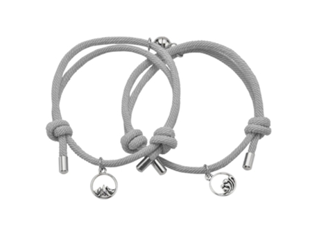 Pulsera Par con Imán - Gris