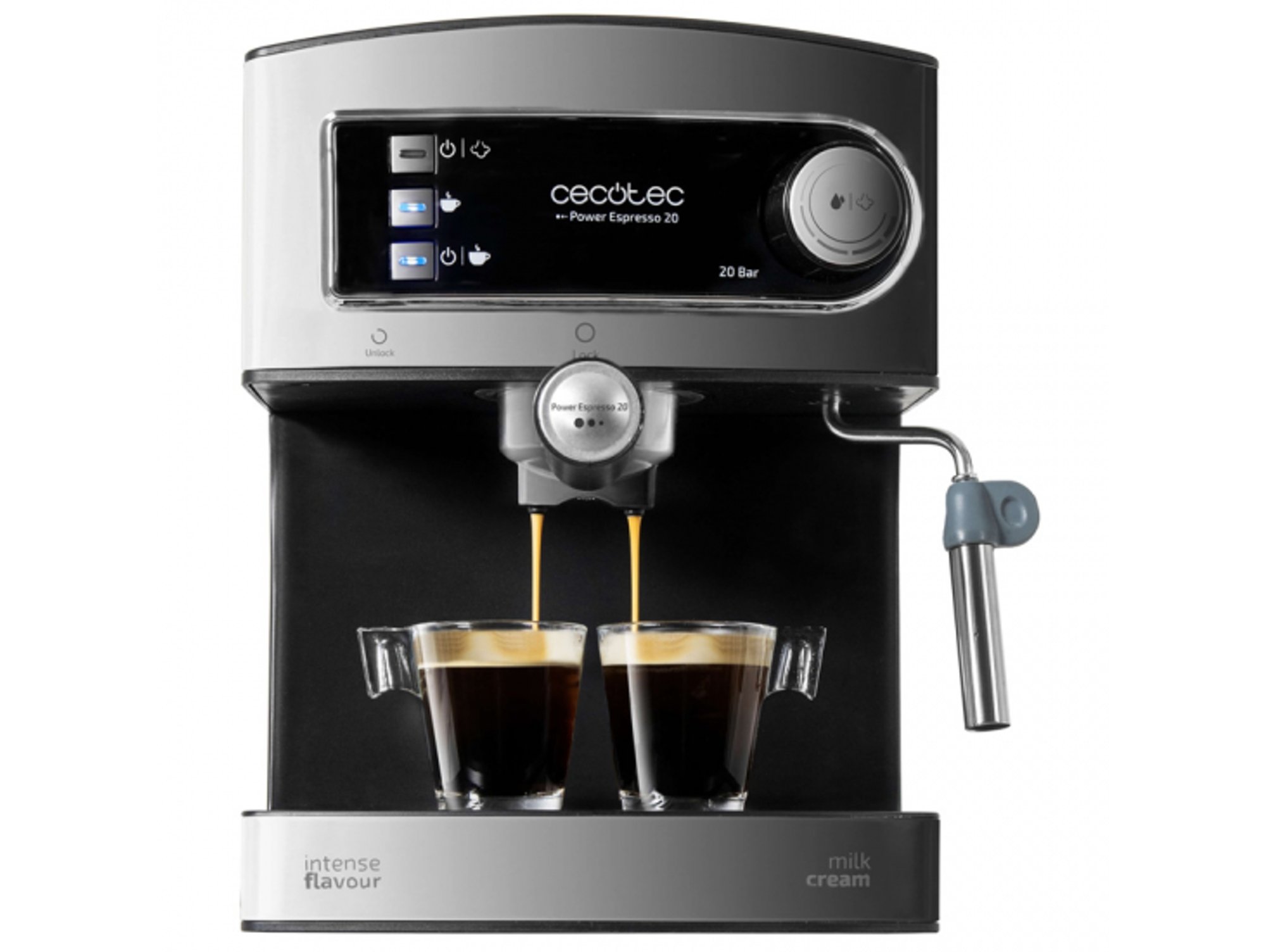 Cafetera CECOTEC Power Espresso 20 (20 bar - Café molido y en monodosis)