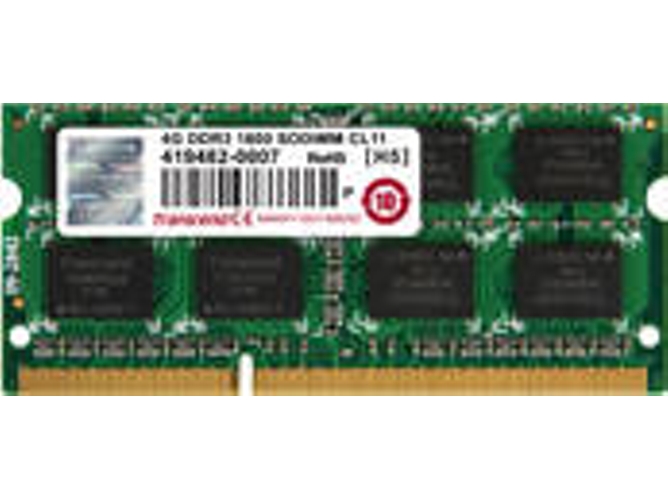 Memoria RAM DDR3 TRANSCEND JM1600KSN-4G (1 x 4 GB - 1600 MHz - CL 11)