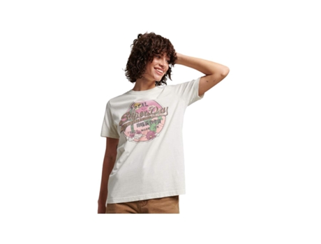 Camiseta SUPERDRY (XS - Blanco)