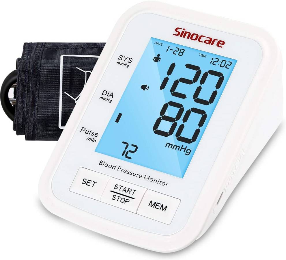 Tensiómetro de Brazo SINOCARE BA823 (Blanco)