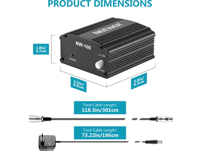 Fuente de Alimentación NEEWER XLR (Negro)