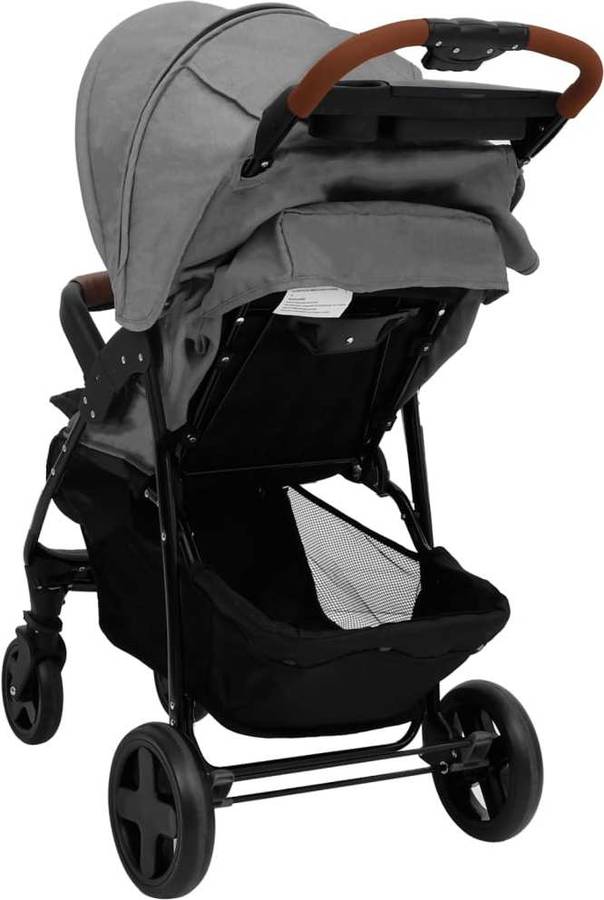 Carrito de Bebé Duo VIDAXL 2 en 1 de Acero Gris Claro