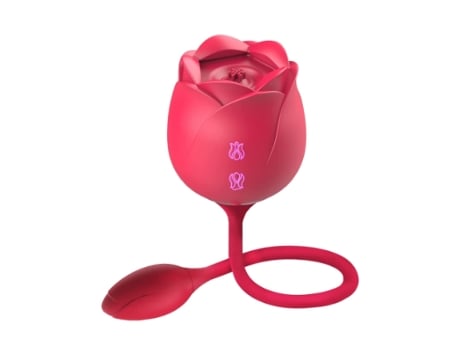 Juguete Rosa para Mujer Vibrador Rosa y Juguetes Sexuales para Adultos con 9 Potentes Modos de Lamido 9 Vibración Rosa BISBISOUS