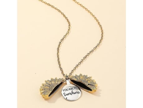 Collar auspicioso-sunflower hembra hermosa planta colgante colgante de girasol regalo para mujeres