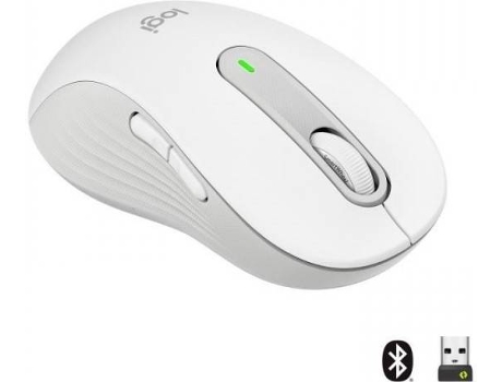 Ratón LOGITECH M650 L (Bluetooth - Blanco)