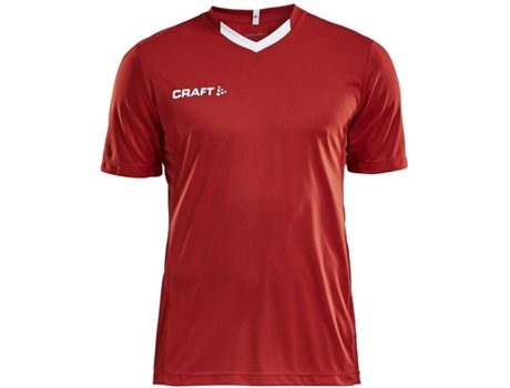 Camiseta de Hombre para Fútbol CRAFT Progress Contrast Rojo (XL)