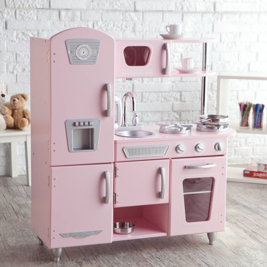 Cucina de Jugar KID KRAFT Vintage Play Rosa