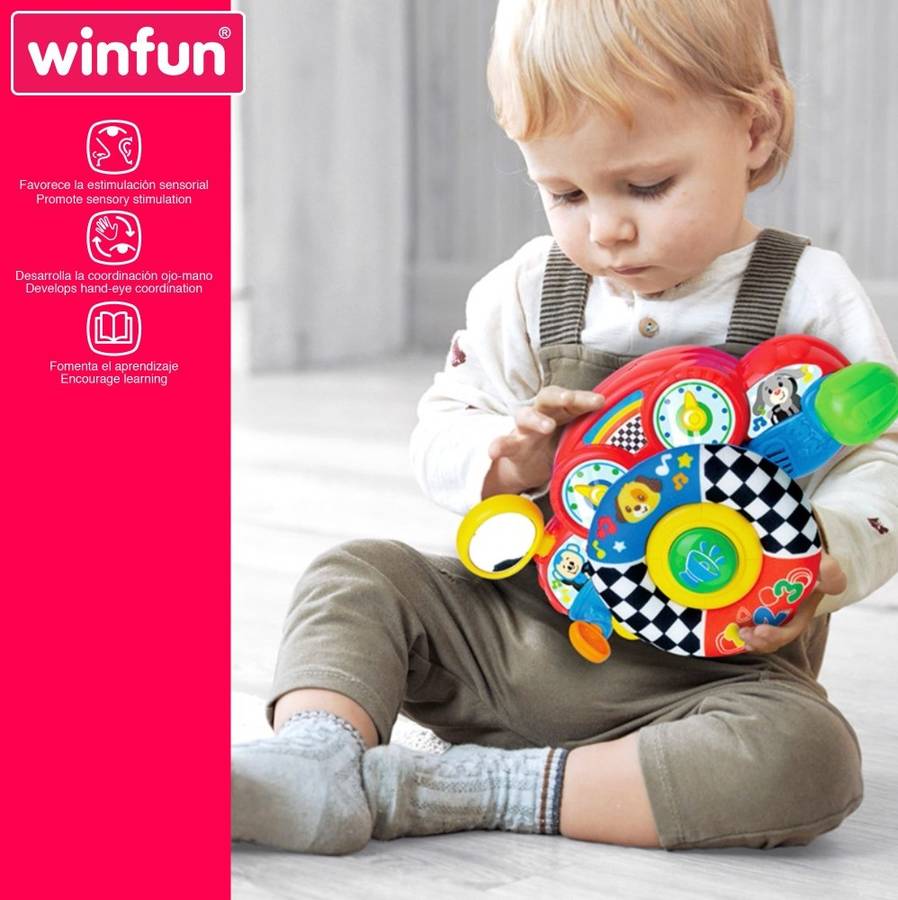 Volante Interactivo para Bebé WINFUN con Luz y Sonido (Edad Mínima: 6 Meses - 17x10.5x29 cm)