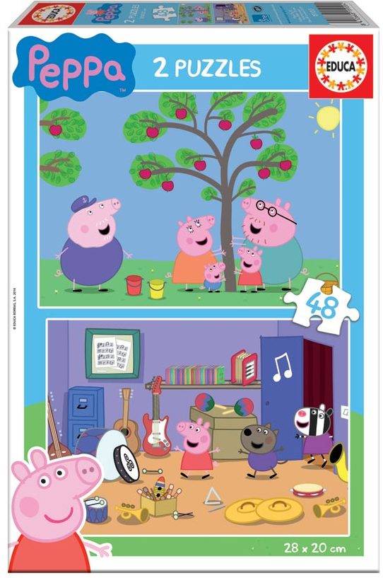 Puzzle EDUCA 2X48 Peppa Pig (Edad Mínima: 3 Años - 96 Piezas)