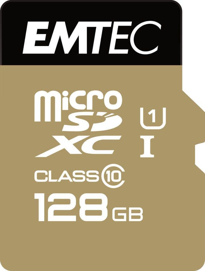 Tarjeta de Memoria EMTEC MicroSD Class10 Gold+ 128GB