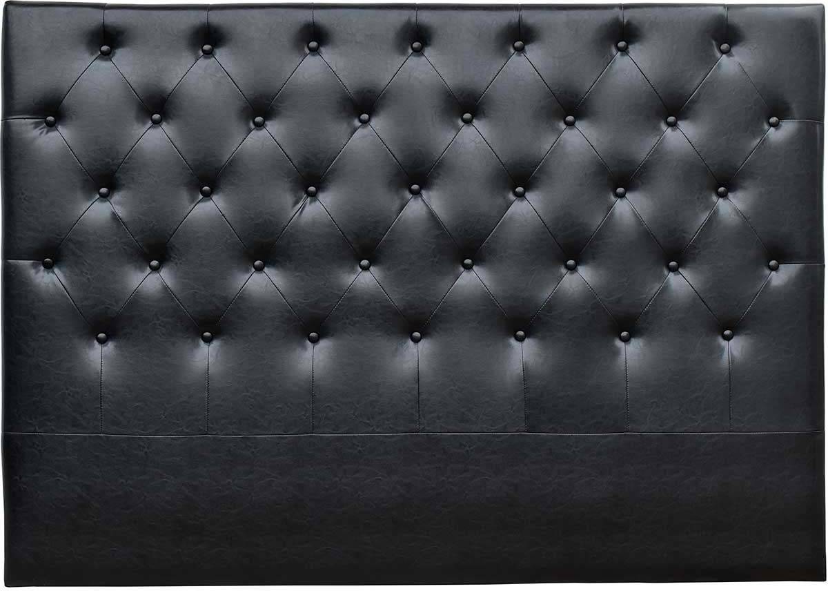 Cabecero HABITAT ET JARDIN acolchado Negro (160cm - PVC)