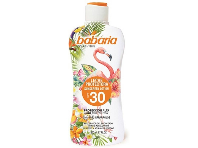 Leche Solar BABARIA Tropical SPF 30 (200 ml)