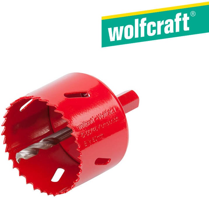 Taladro Grúa Bim completa con Adaptador y Taladro Piloto WOLFCRAFT  Ø60 5484000