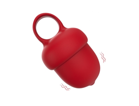 Vibrador de masaje de silicona resistente al agua de 10 frecuencias (rojo) VEANXIN