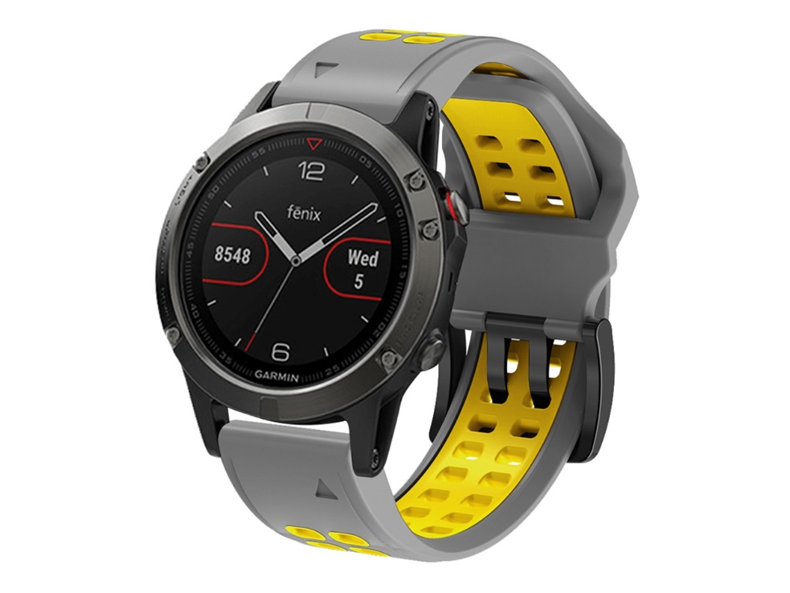 Correa para Garmin Fenix 5X Gris y Amarillo