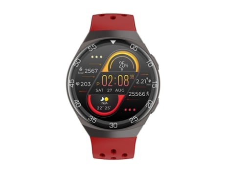 Reloj inteligente, rastreador de ritmo físico para mujer y mujer, rojo VEANXIN