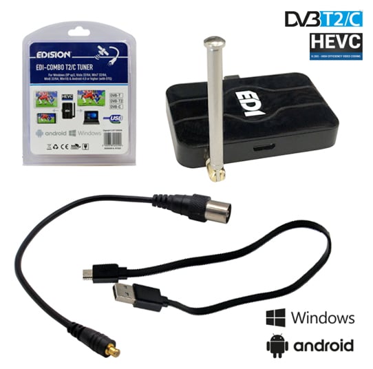 Sintonizador Usb EDISION Combo T2/C