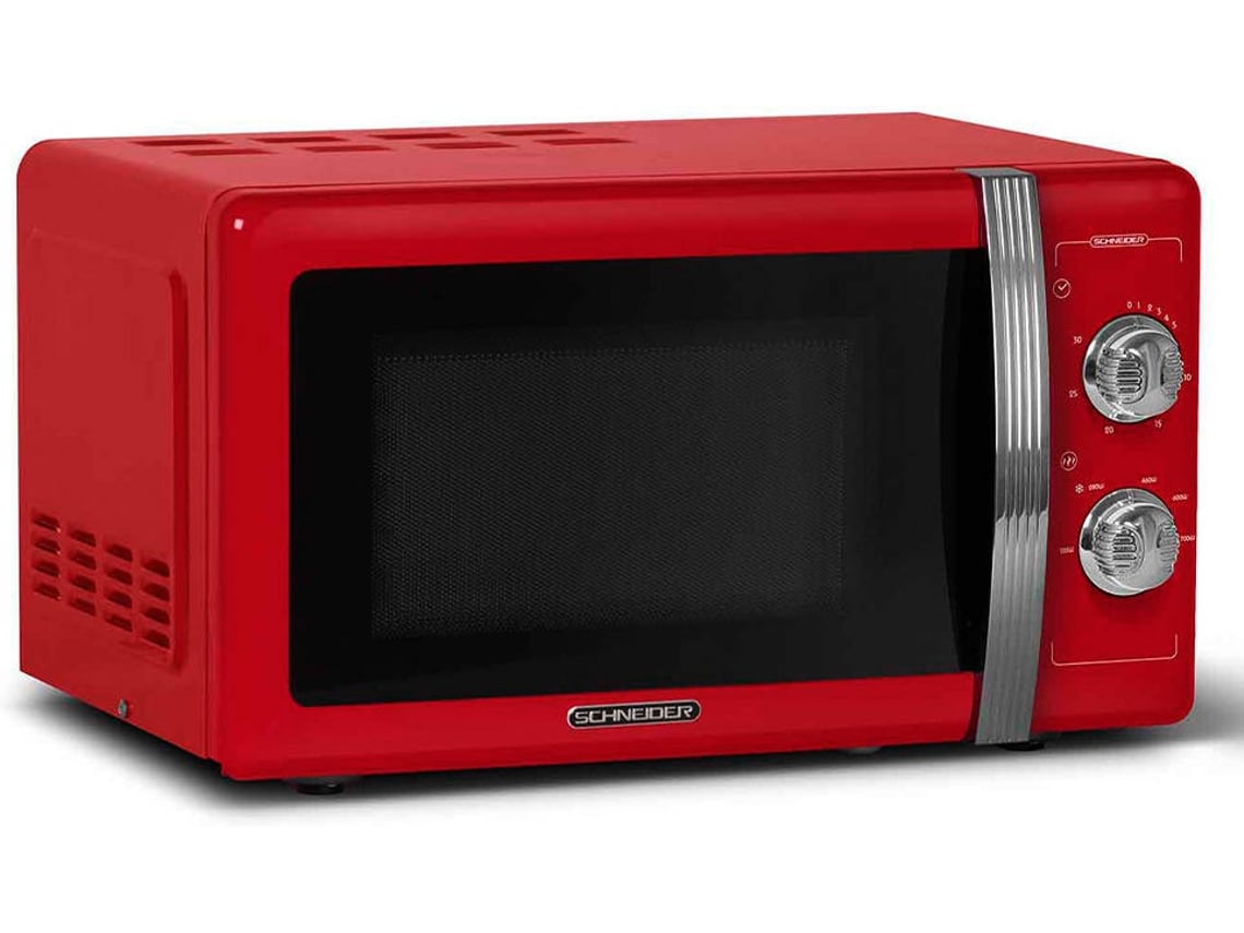 Micro-ondes vintage 20 L rouge SMW20VMR de Schneider