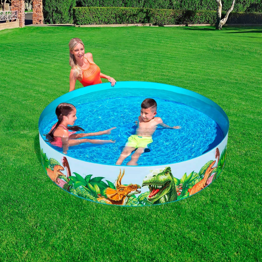 Piscina Tubular BESTWAY Dinosaurios Azul (183x38cm)