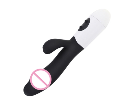 Vibrador de masaje recargable de doble cabeza para mujer (negro) VEANXIN