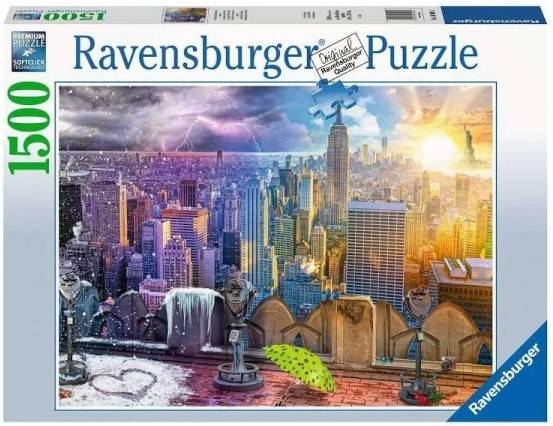 Puzzle RAVENSBURGUER Paisaje Estaciones Newyork (Edad Mínima: 12 Anos - 1500 Piezas)