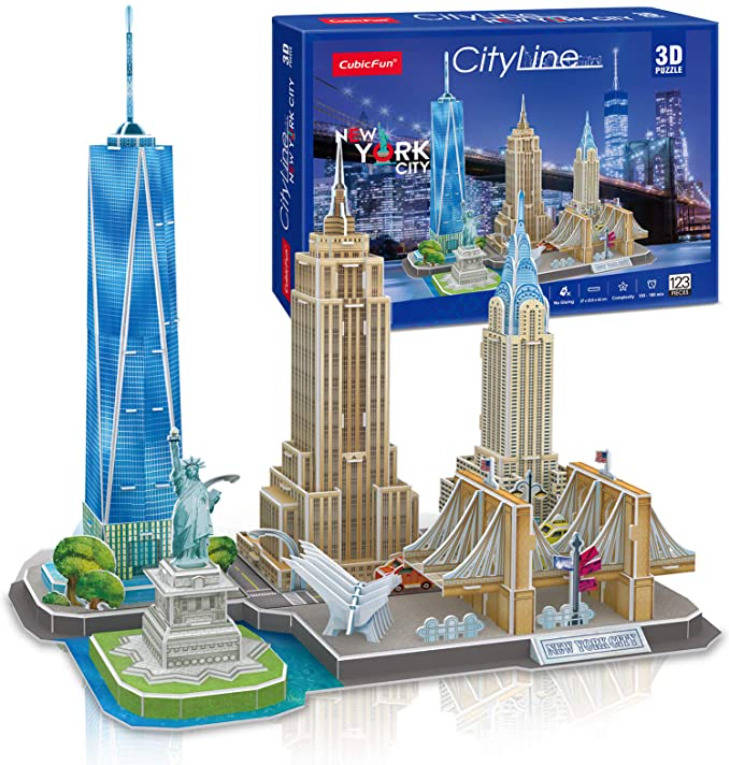 Puzzle 3D T.PLANET SHOP New York Cityline (Edad Mínima: 12 Años - Número Piezas: 123)