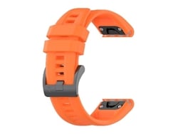 Correa De Reloj Inteligente Para Garmin Fenix 3 Hr 26 Mm Correa De Reloj Deportiva De Silicona De Color Puro Naranja VENISYMLIS