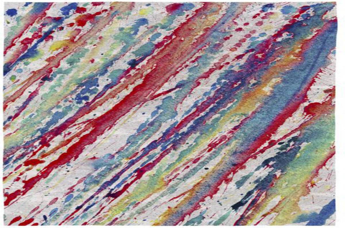 Alfombra RODIER Splash (Multicolor - 120x170 cm - Algodón)