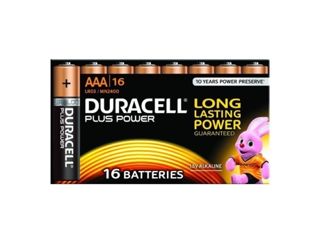 Pila DURACELL Plus Power Mn2400 16 X Tipo Aaa Alcalina