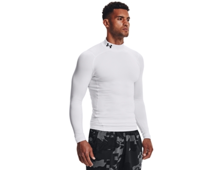 Blusa Interior para Mombre UNDER ARMOUR Con Cuello Alto Coldgear® Blanco (Talla: 3XL)