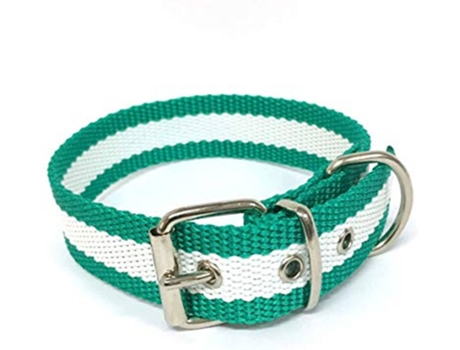 Collar para Perros GLOBAL Bandera de Andalucía (Verde - 45cm - Nylon - M - Porte Medio)