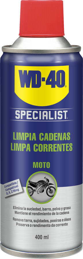 Limpiador de Cadenas para Moto WD40 Specialist 34138 (400 ml)