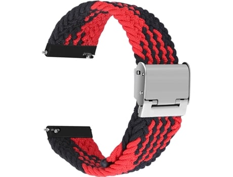 Correa Trenzado Solo Loop (Huawei Watch GT 3 Elegant 42 mm - Rojo y Negro)