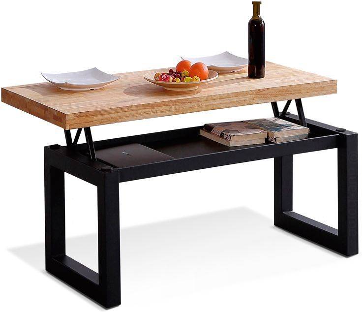 Mesa de Centro ADEC Loft (Roble Salvaje Negro - Madera - 120 x 47,5 x 60 cm)