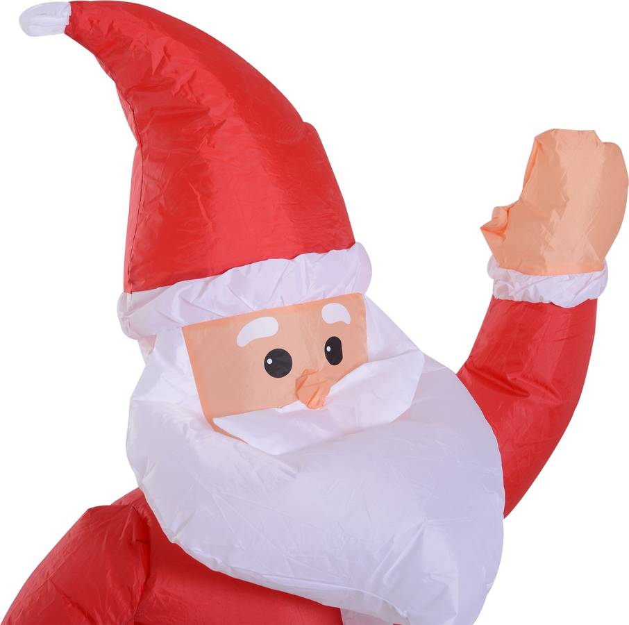 Papá Noel Hinchable HOMCOM 844-166 (Rojo)