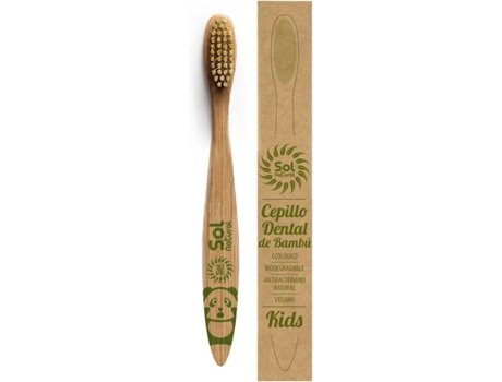 Cepillo De Dientes natural bambu niño solnatural infantil cajita 1u no aplicable