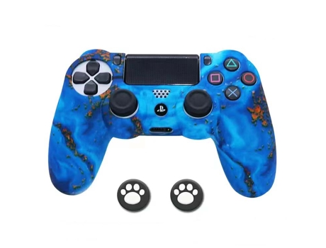 Carcasa para mando PS4 MOROROR Azul