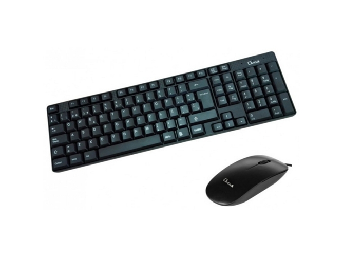 Llink Llkb816combo Kit teclado usb español negro pack y con cable color 8116