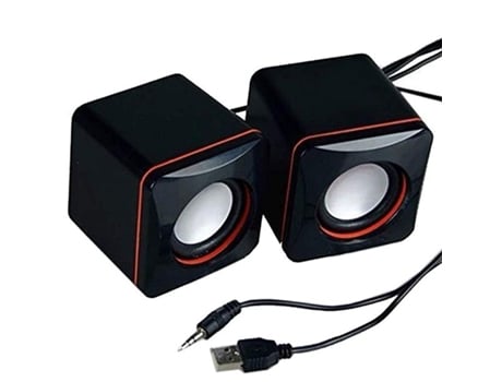 Altavoces Samuriiron para ordenador portátil, Mini altavoz de escritorio con alimentación USB, reproductor de música con sonido de graves