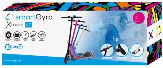 Patinete Eléctrica SMARTGYRO  Xtreme XD Rosa (Velocidad Máxima: 22 km/h - Autonomía: 18 km)