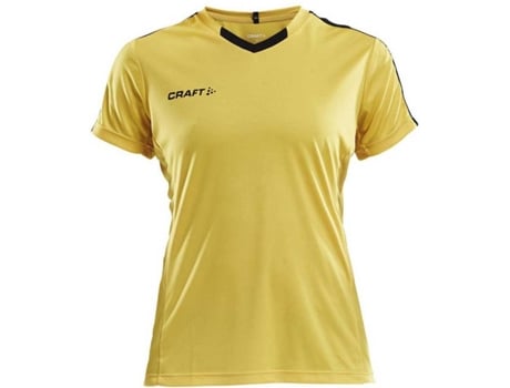 Camiseta de Mujer para Fútbol CRAFT Progress Contrast Amarillo (XS)