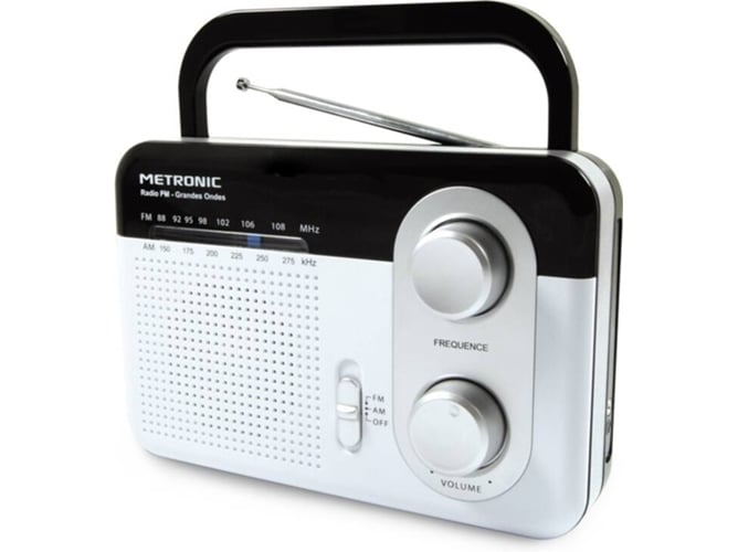 Radio METRONIC 477220 (Blanco - Analógico - AM/FM)