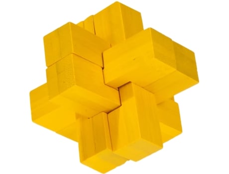 Puzzle FRIDOLIN (Madera - Amarillo - 9 x 9 x 9 cm)