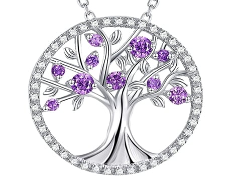 Collar del árbol de la vida Mujeres Collar colgante Piedras de nacimiento Joyas Regalos Esposa Mamá Madre Día